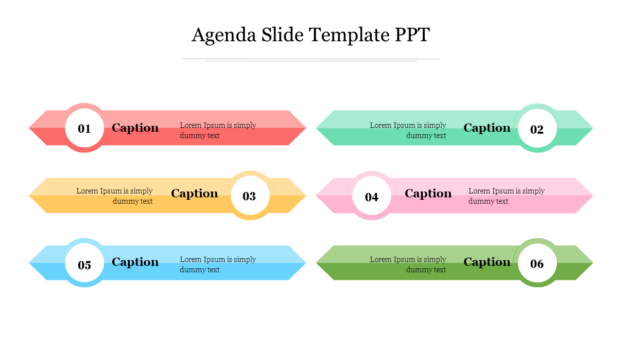 Agenda Slide Template PPT Design